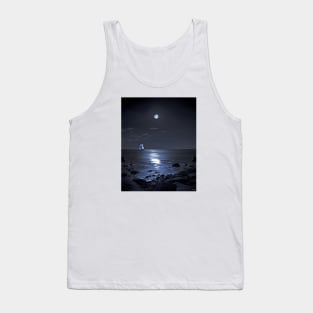 Sailing Ship On A Moonlit Bay Tank Top